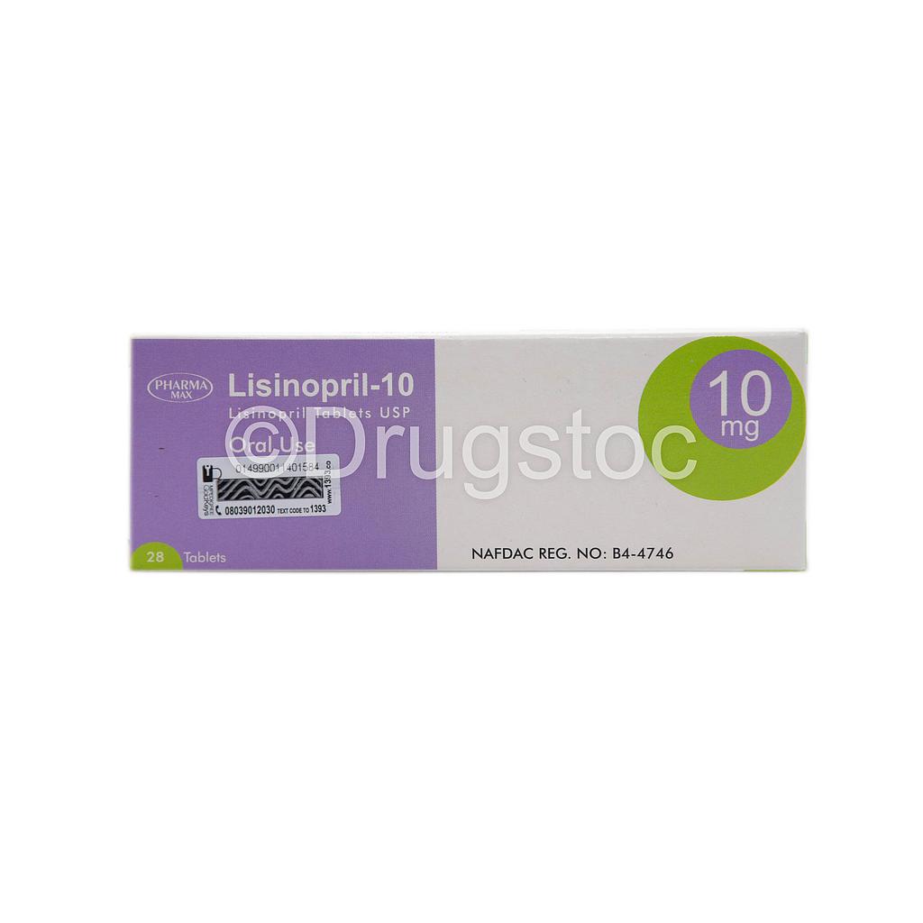 Pharmamax Lisinopril-10 Tablets x 28''