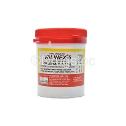 [DSN000908] Valinex 5mg Tablets x 1000'' (Controlled)