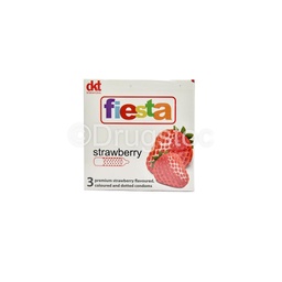 [DSN000997] Fiesta Condom Strawberry x 3