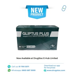 [DS0000108002] Gliptus Plus 50mg/1000mg Tablets x 30''