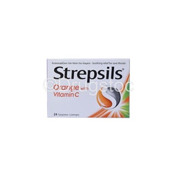 [158103528] Strepsils Lozenges x 24'' (Orange  Flavour with Vitamin C)